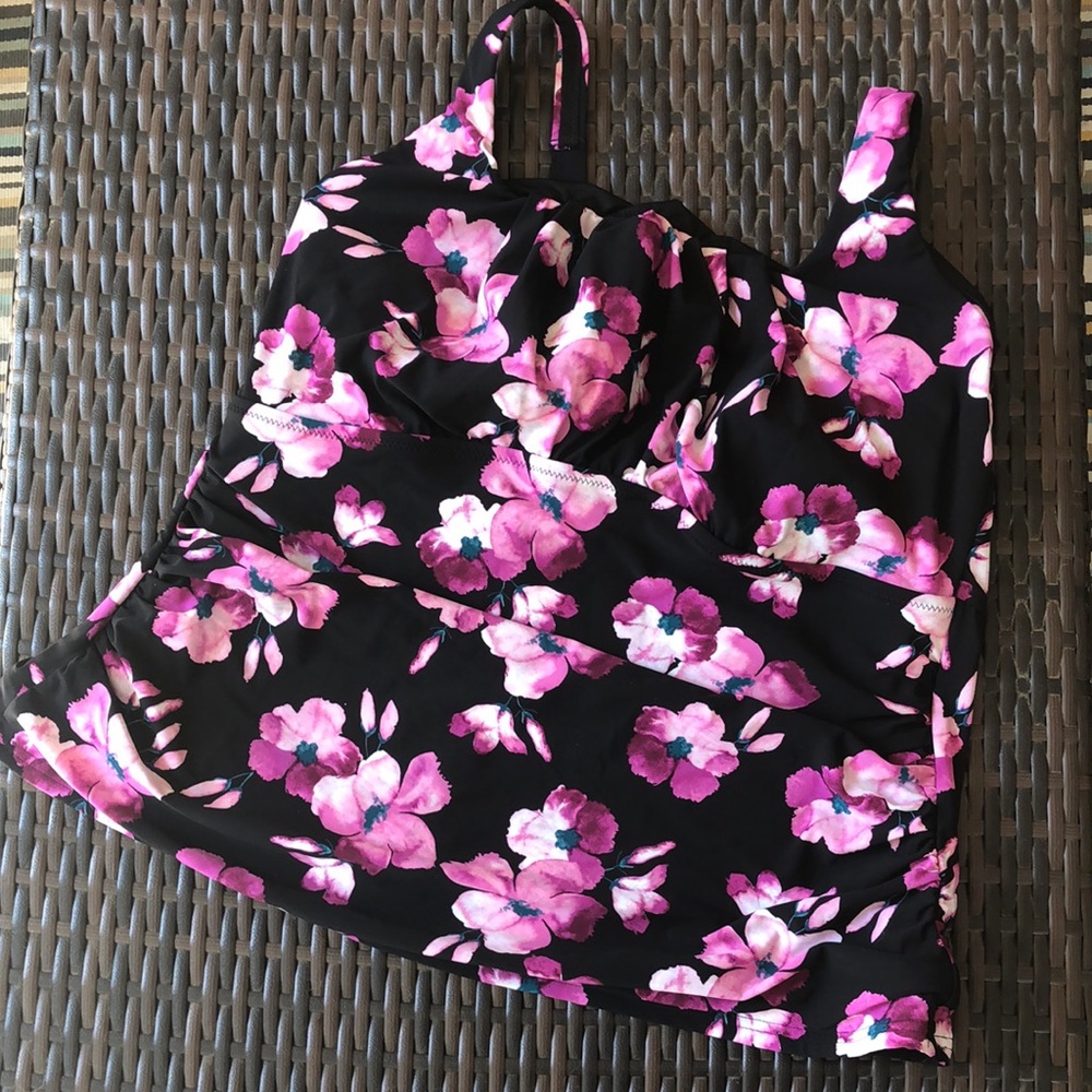Lands End Tankini Swim Top-18w